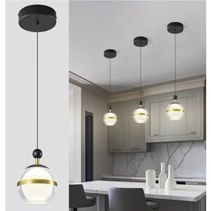1-Light Modern Pendant Light Globe